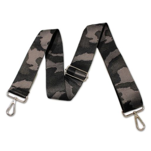 Grey-Black military patterned Woven Webbing, 50 mm