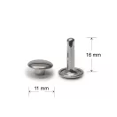Double Headed Rivet, Nickel, 11 x 16 mm