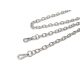 Handbag Chain Nickel,  with Carabiners, 120 cm