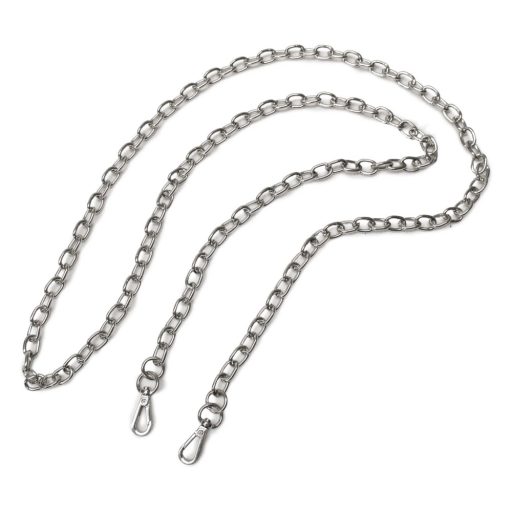 Handbag Chain Nickel,  with Carabiners, 120 cm