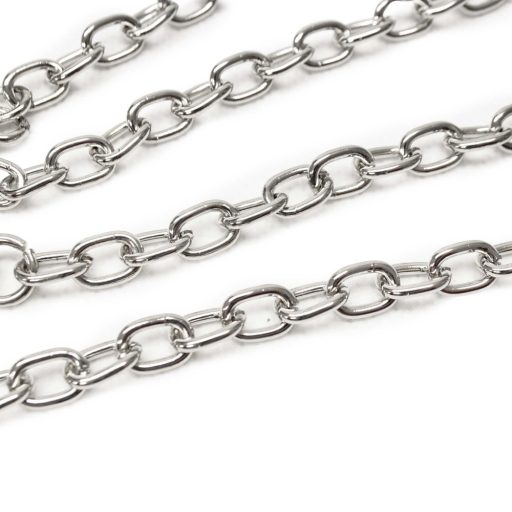 Handbag Chain Nickel,  with Carabiners, 120 cm