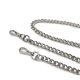 Handbag Chain Nickel,  with Carabiners, 120 cm