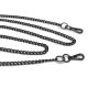 Bag Chain Black Nickel,  with Carabiners, 6 mm x 120 cm
