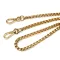 Bag Chain gold,  with Carabiners, 60 cm, rectangular