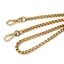 Bag Chain gold,  with Carabiners, 60 cm, rectangular