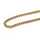 Bag Chain gold,  with Carabiners, 60 cm, rectangular