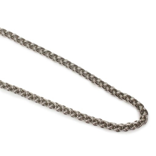 Bag Chain Nickel,  with Carabiners, 60 cm, Snake Chain