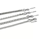 Bag Chain Nickel,  with Carabiners, 120 cm, Snake Chain