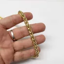 Bag Chain gold,  with Carabiners, 120 cm, Snake Chain