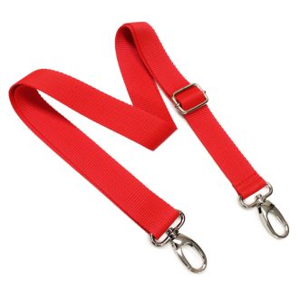 Detachable Polypropylene bag strap, red, 3 cm wide