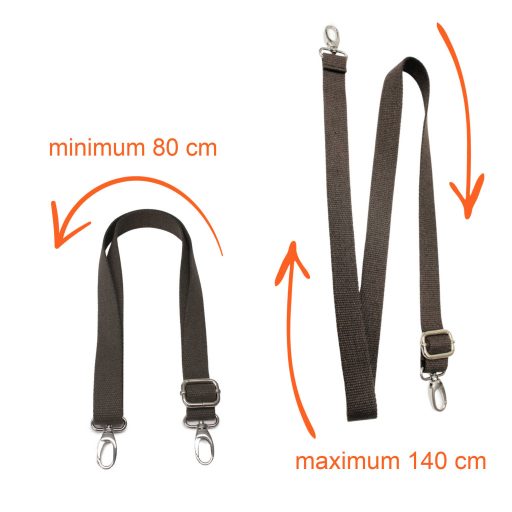 Detachable Polypropylene bag strap, red, 3 cm wide