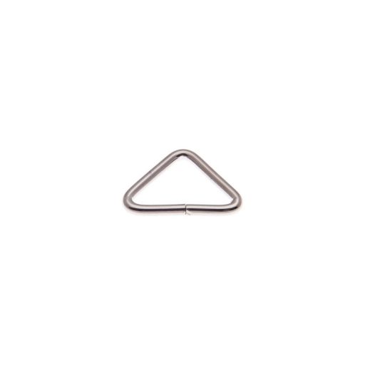 Iron D-ring triangle, 25x17x3 mm, Nickel