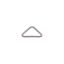 Iron D-ring triangle, 25x17x3 mm, Nickel