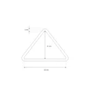 Iron D-ring triangle, 25x17x3 mm, Nickel