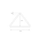 Iron D-ring triangle, 30x17x4 mm, Nickel