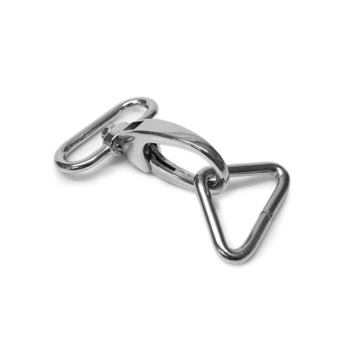 Iron D-ring triangle, 30x17x4 mm, Nickel