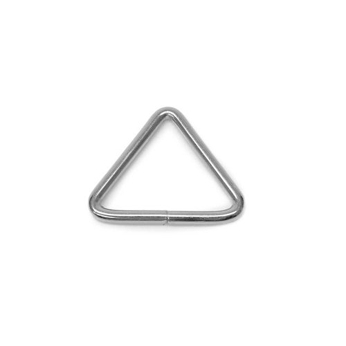 Iron D-ring triangle, 40x30x4 mm, Nickel