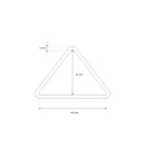 Iron D-ring triangle, 40x30x4 mm, Nickel