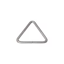Iron D-ring triangle, 40x30x4 mm, Nickel