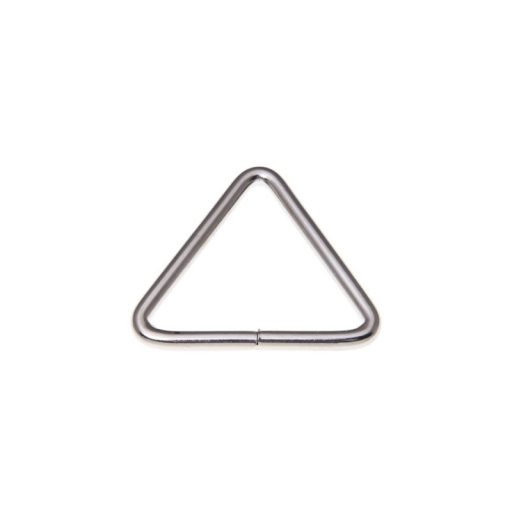 Iron D-ring triangle, 40x30x4 mm, Nickel
