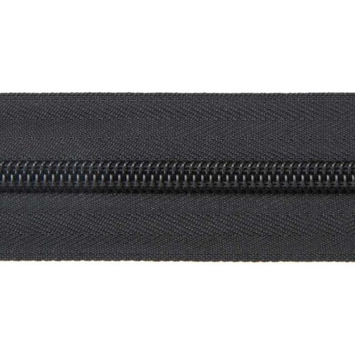 Waterproof nylon zipper, black