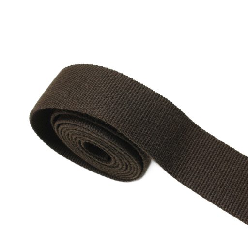 Cotton Webbing, Dark Brown, 40 mm