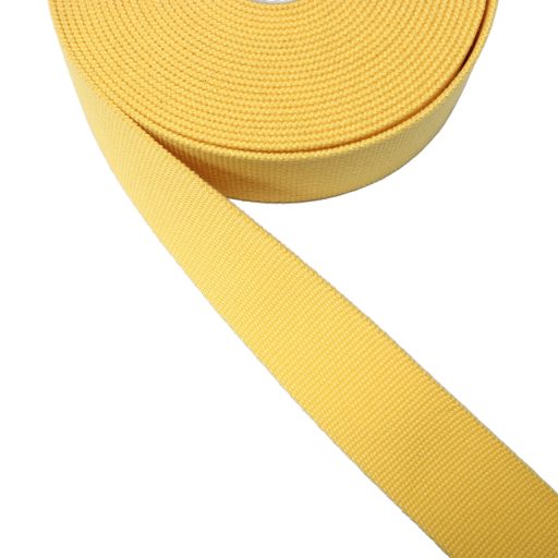 Cotton Webbing, Yellow, 40 mm