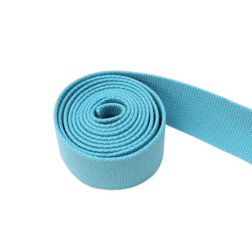 Cotton Webbing, Turquoise Blue, 40 mm