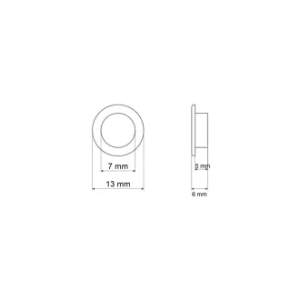 Eyelet, Black, 7 mm