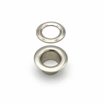 Metal Eyelet with Washer – 7 mm, Silver Finish