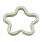 Star Key Ring, Nickel, 34 mm