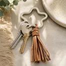 Star Key Ring, Nickel, 34 mm