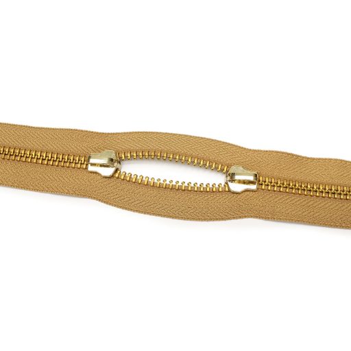 Standard YKK Zipper, Beige, Brass, T5