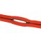 Polished YKK Zipper, Black Nickel, Red, T5