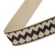 Zig Zag patterned Woven Webbing, Beige, 50 mm