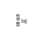 Flat head design stud, silver, 7 mm