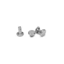 Flat head design stud, silver, 7 mm