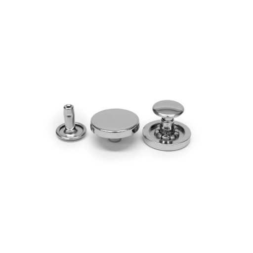 Flat head design stud, silver, 14 mm