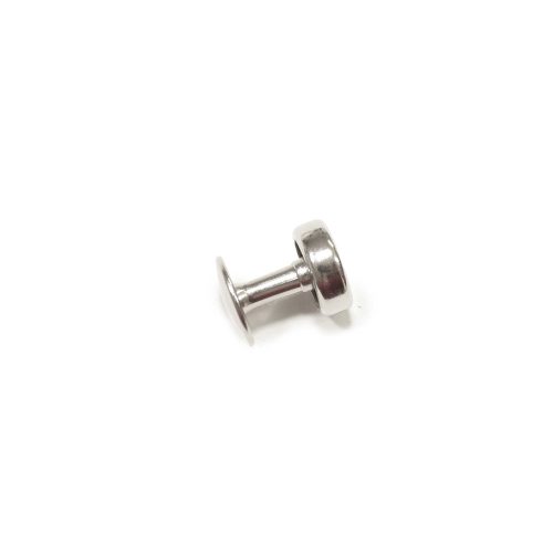 Flat head design stud, silver, 11 mm