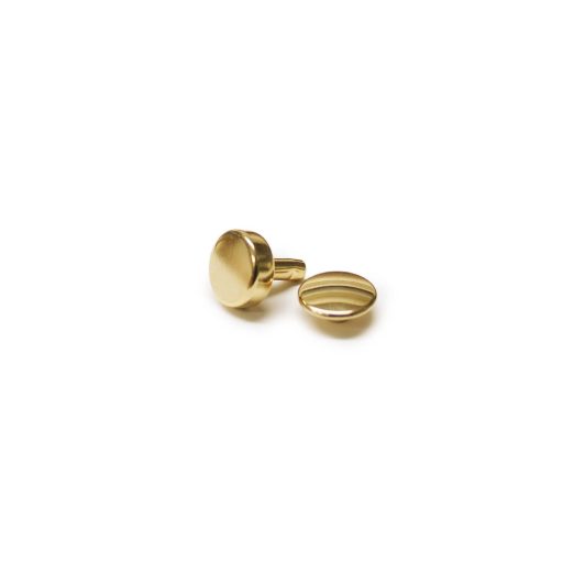 Minimalist design stud, gold, 11 mm